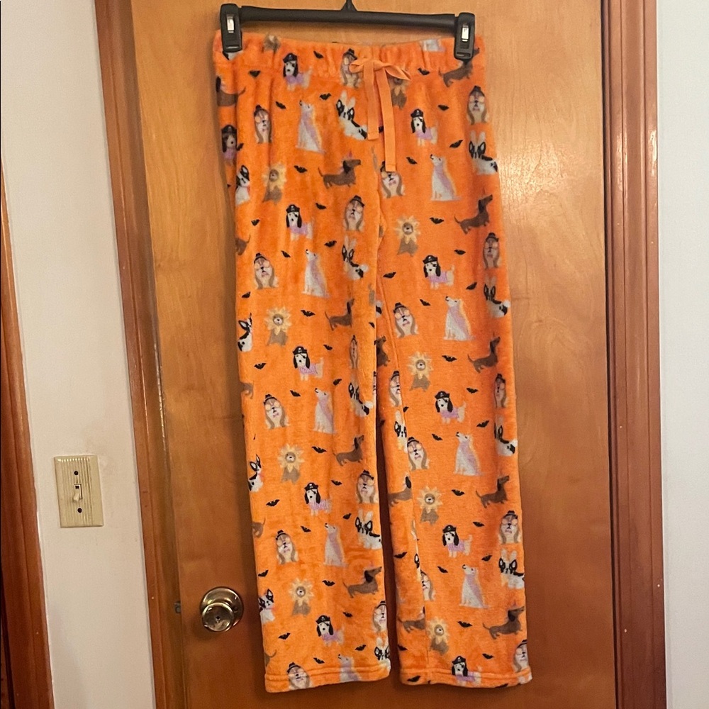 Daydream Orange Pajama Pants with Dog Character Print